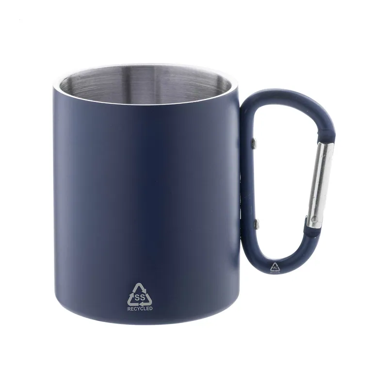 Polla chiara – Tumbler termico in acciaio inox riciclato 300 ml, colore Blu, vista dettaglio