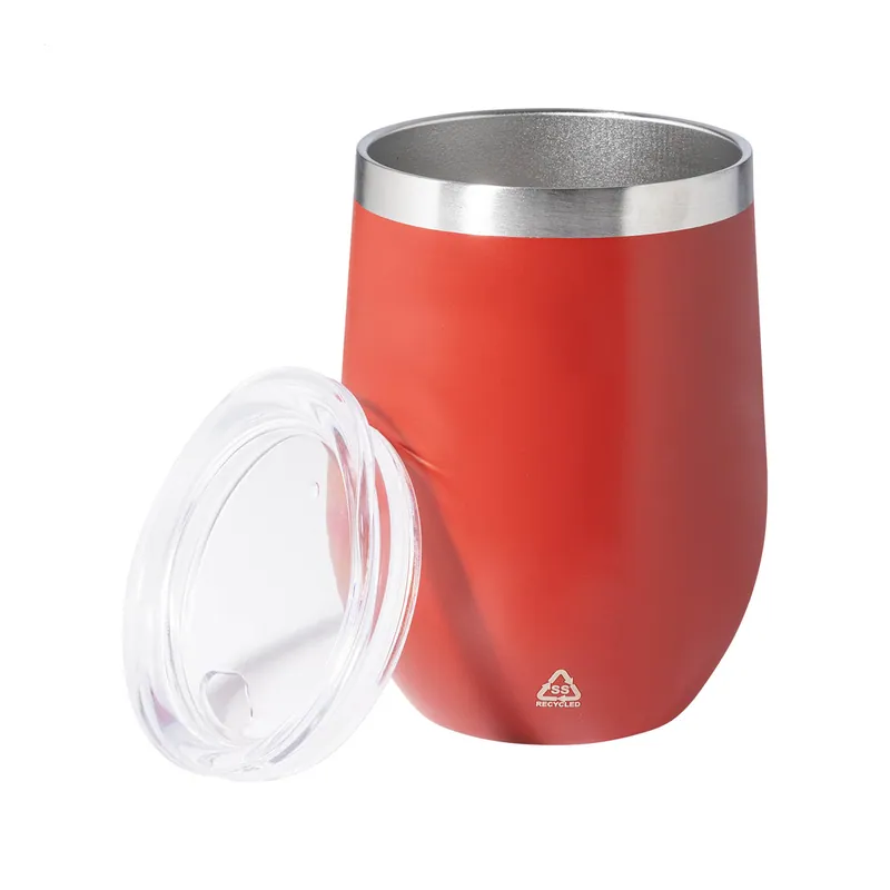 Zafferano – Tumbler termico in acciaio inox riciclato 350 ml, colore Rosso