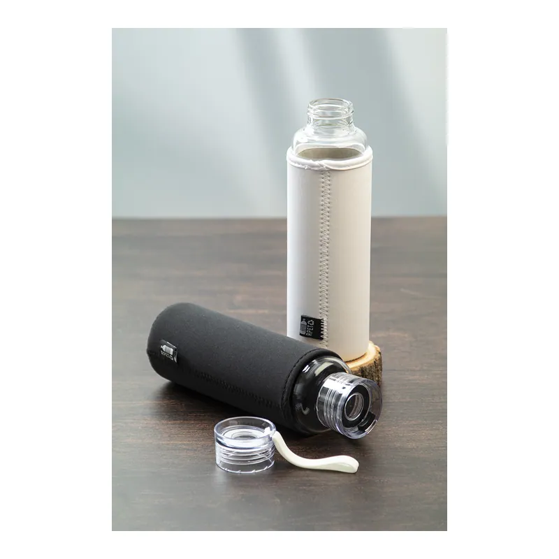 Gruccione – Borraccia termica in vetro 550 ml, colore Bianco