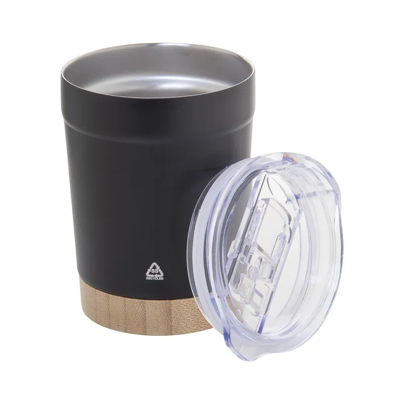 Nocciola – Tumbler termico in acciaio inox riciclato 300 ml, colore Nero