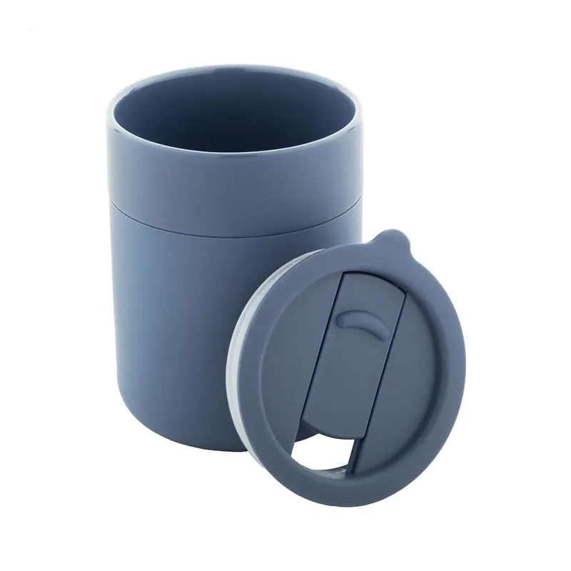 Ametista – Tazza da viaggio in silicone 300 ml, colore Blu