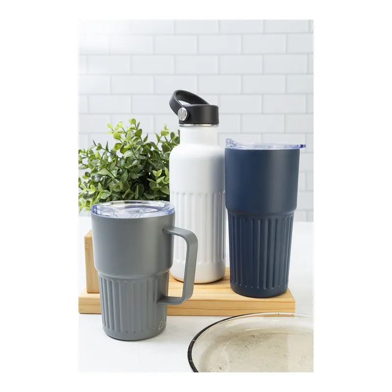Nibbio – Tumbler termico in acciaio inox riciclato 470 ml, colore Grigio scuro