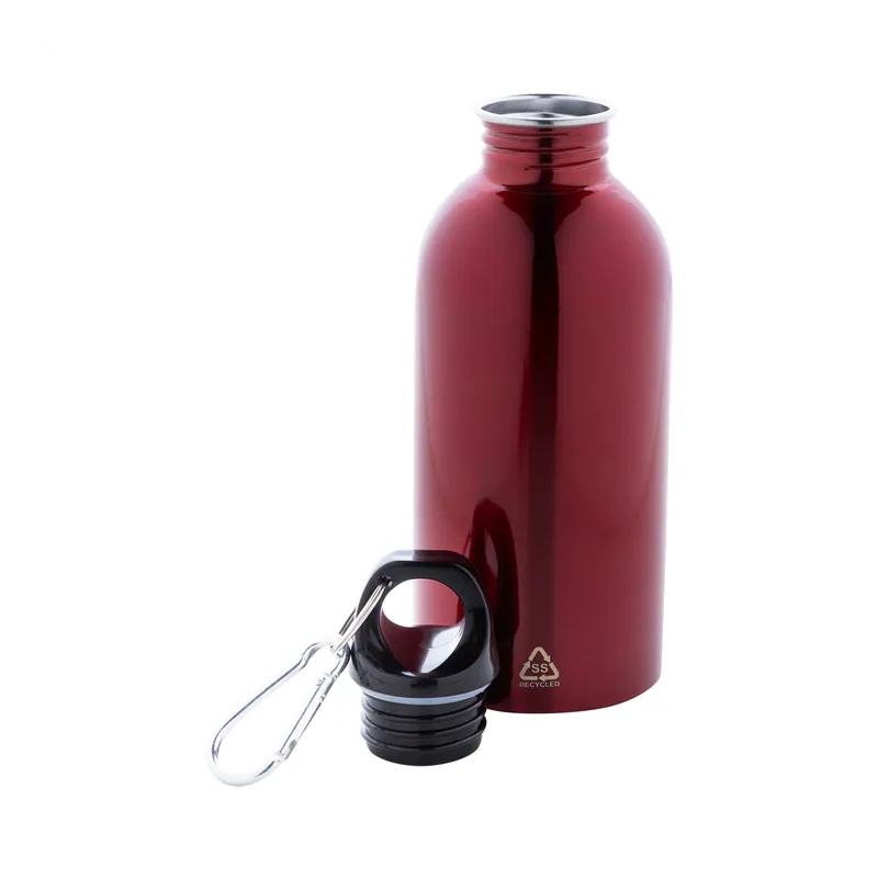 Onice – Borraccia in acciaio inox riciclato 400 ml, colore Rosso
