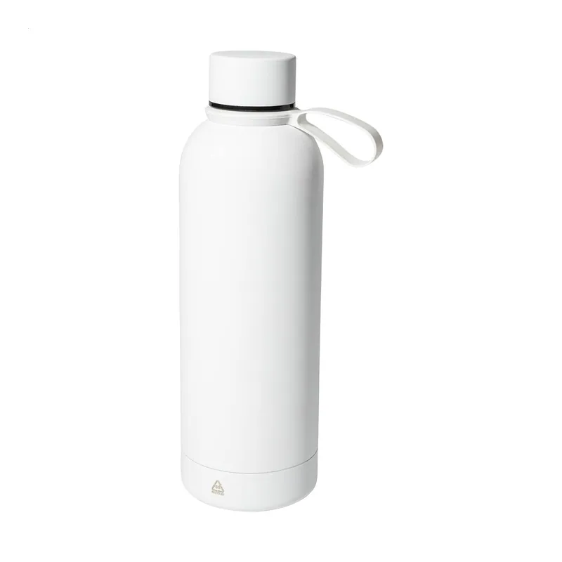 Topazio – Borraccia termica in acciaio inox riciclato 500 ml, colore Bianco