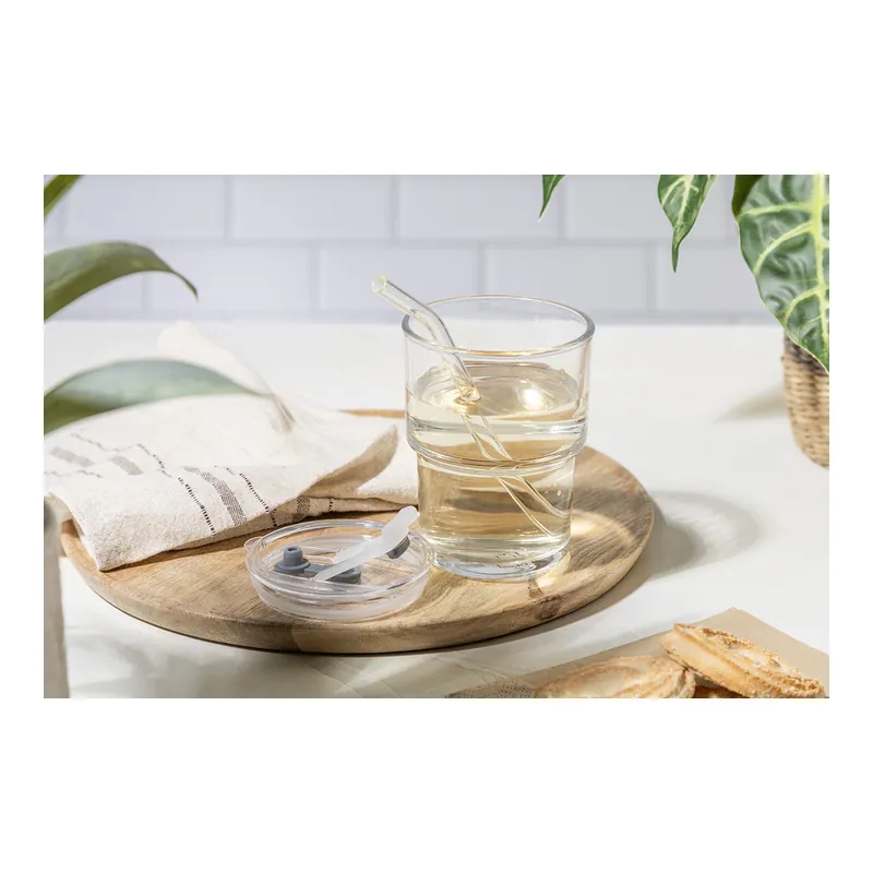 Peperino – Tazza da viaggio in vetro 400 ml, colore Trasparente