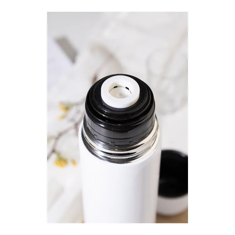 Faina – Thermos in acciaio inox riciclato 1 litro, colore Bianco