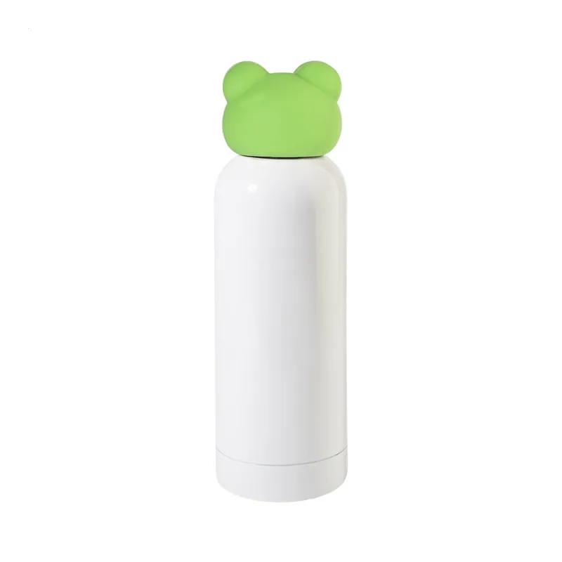 Barlume – Borraccia termica in acciaio inox riciclato 500 ml, colore Bianco / Verde