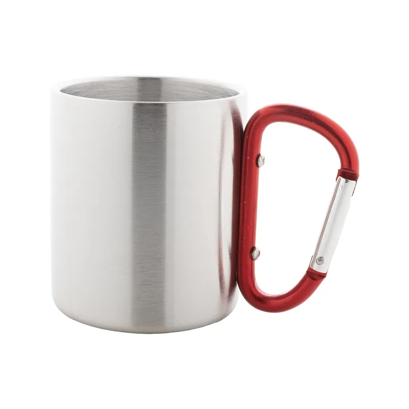 Tortora – Tumbler termico in acciaio inox 200 ml, colore Rosso / Argento, vista fronte