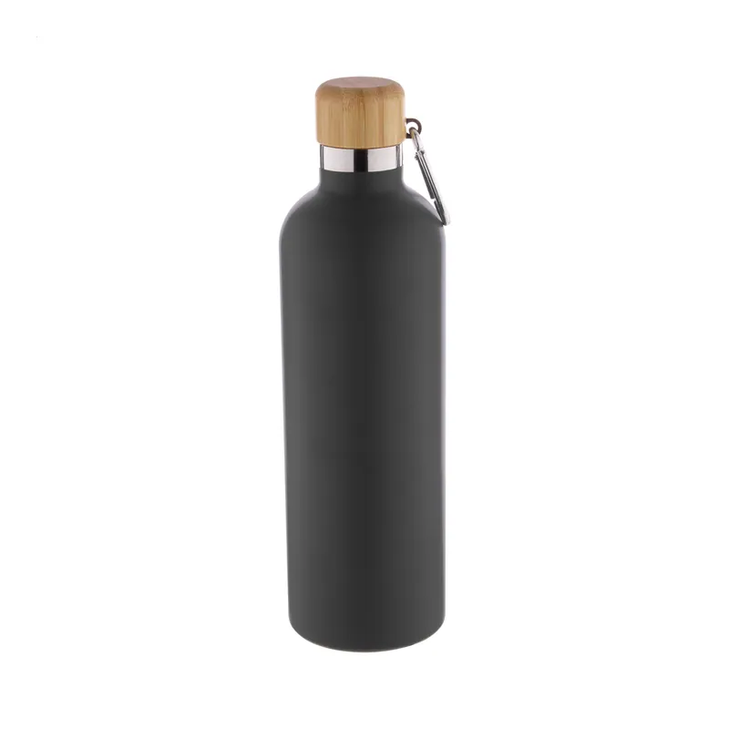 Agrifoglio – Borraccia termica in acciaio inox 500 ml, colore Nero
