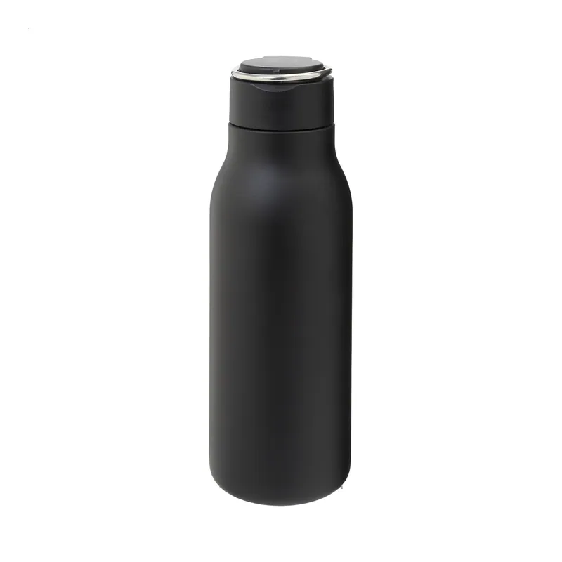 Berillo – Borraccia in acciaio inox 600 ml, colore Nero, vista fronte