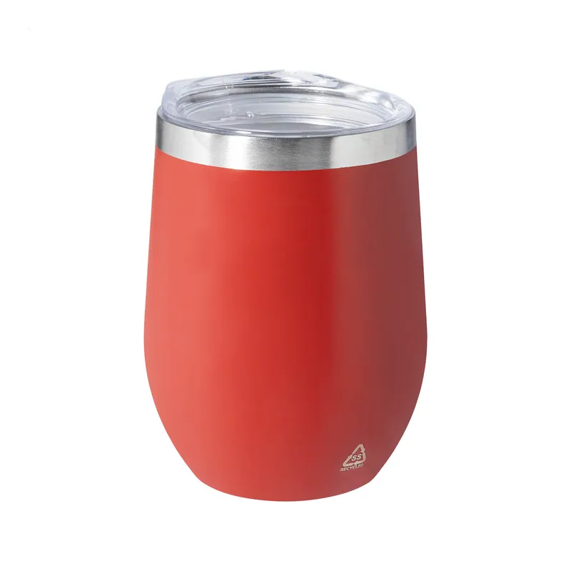 Zafferano – Tumbler termico in acciaio inox riciclato 350 ml, colore Rosso