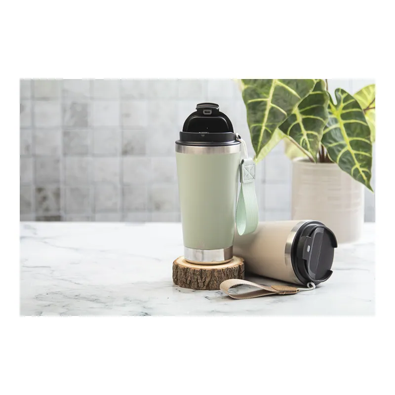 Mandorla – Tumbler termico in acciaio inox riciclato 430 ml, colore Verde