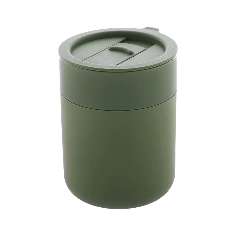 Ametista – Tazza da viaggio in silicone 300 ml, colore Verde, vista fronte