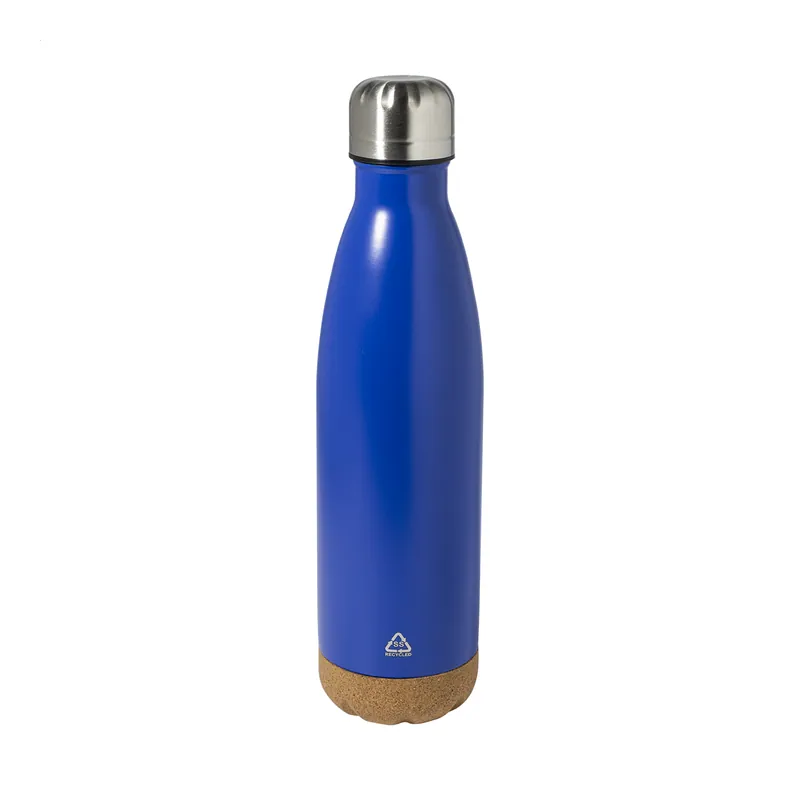 Anfratto – Borraccia termica in acciaio inox riciclato 500 ml, colore Blu, vista fronte