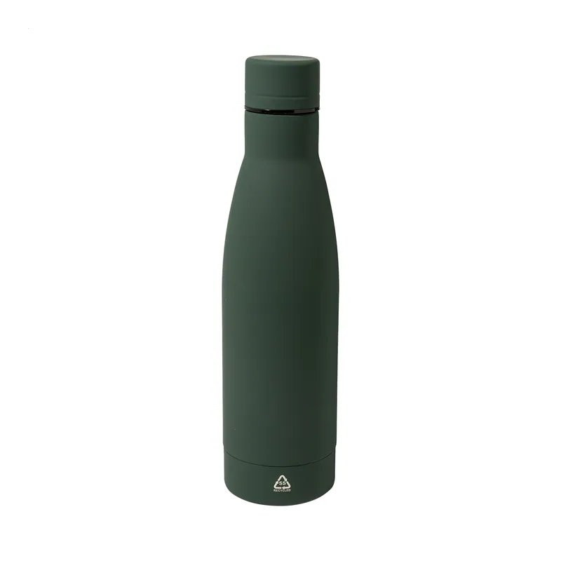 Capriolo – Borraccia in acciaio inox riciclato 750 ml, colore Verde, vista fronte