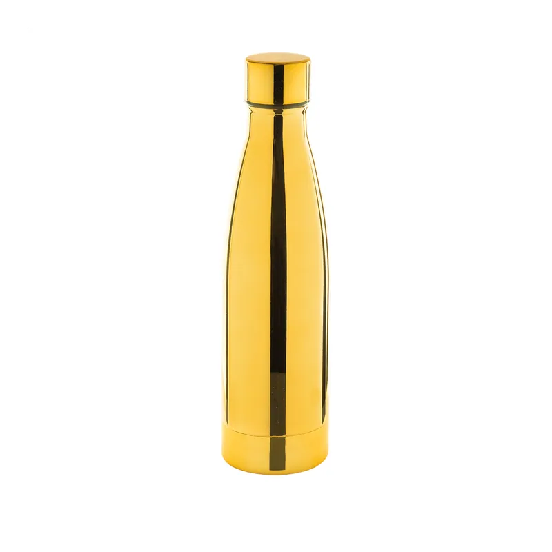 Madreperla – Borraccia termica in acciaio inox riciclato 500 ml, colore Oro, vista fronte