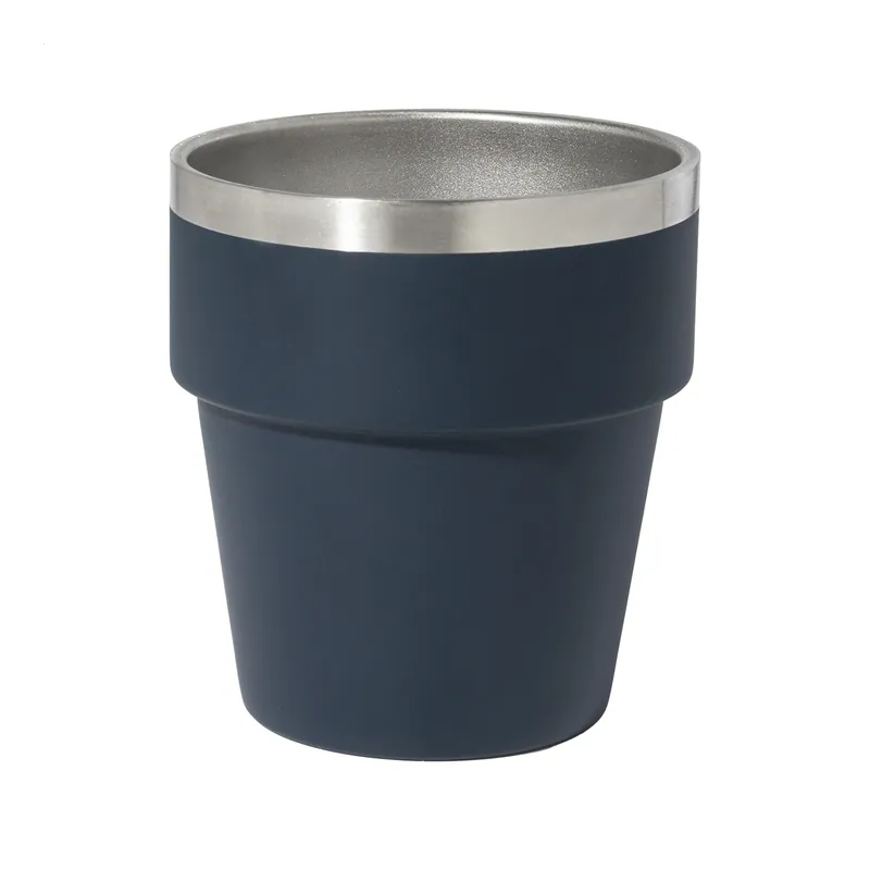 Stalattite – Tumbler termico in acciaio inox riciclato 250 ml, colore Blu scuro, vista fronte