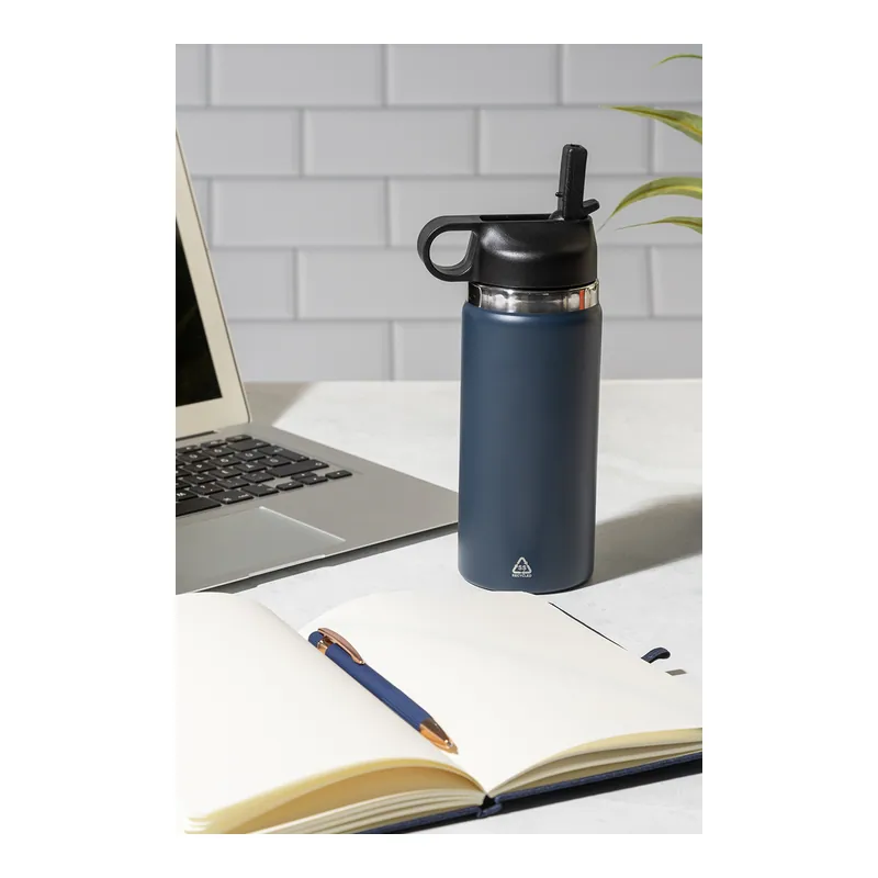Lavagna – Borraccia termica in acciaio inox riciclato 500 ml, colore Blu scuro