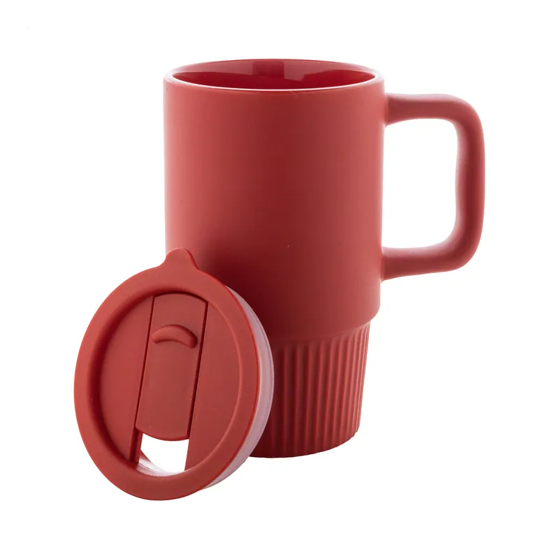 Passero – Tazza da viaggio in ceramica 420 ml, colore Rosso
