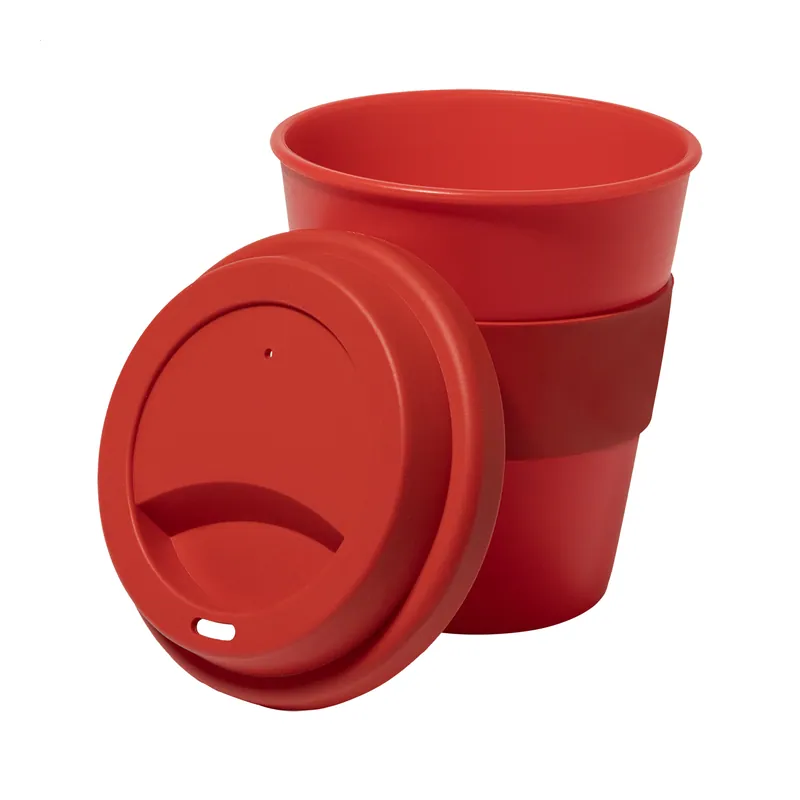 Ermellino – Bicchiere riutilizzabile in polipropilene 350 ml, colore Rosso