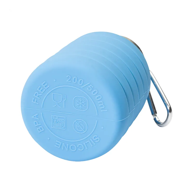Tamerice – Borraccia in silicone 500 ml, colore Blu