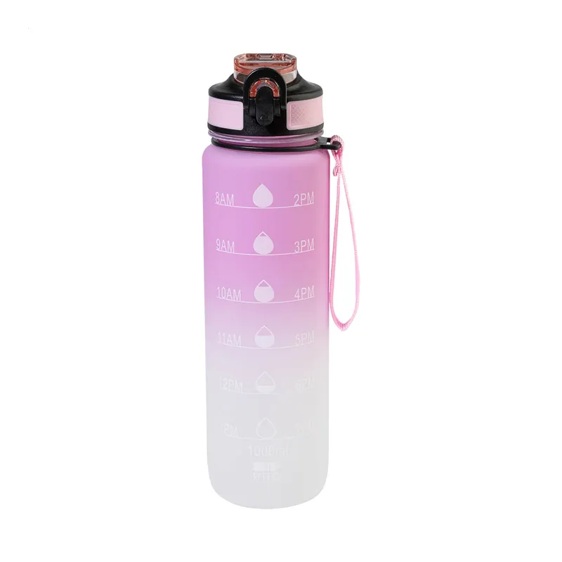 Pigna – Borraccia sportiva in RPET riciclato 1 litro, colore Rosa, vista dettaglio