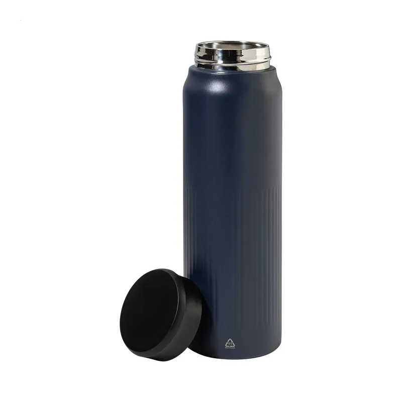 Poggio – Borraccia termica in acciaio inox riciclato 600 ml, colore Blu scuro