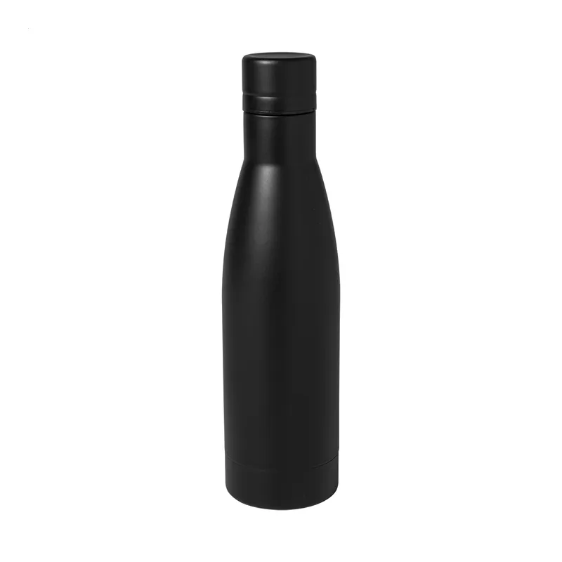 Usignolo – Borraccia termica in acciaio inox 500 ml, colore Nero, vista fronte
