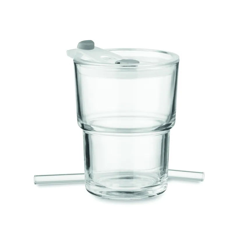 Fonte – Bicchiere riutilizzabile in vetro 400 ml, colore Trasparente, vista retro