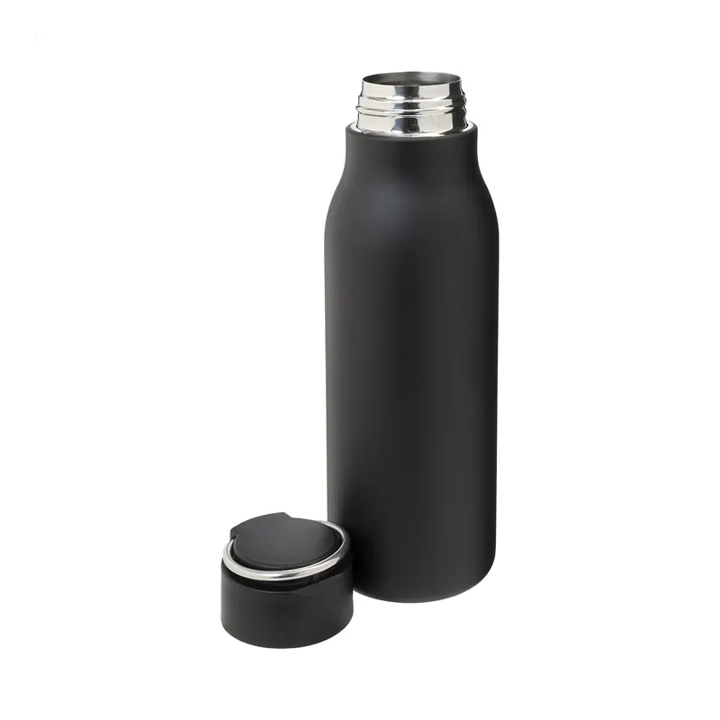 Berillo – Borraccia in acciaio inox 600 ml, colore Nero