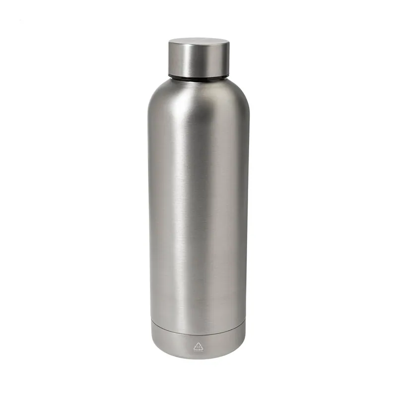 Picchio – Borraccia termica in acciaio inox riciclato 500 ml, colore Argento, vista fronte
