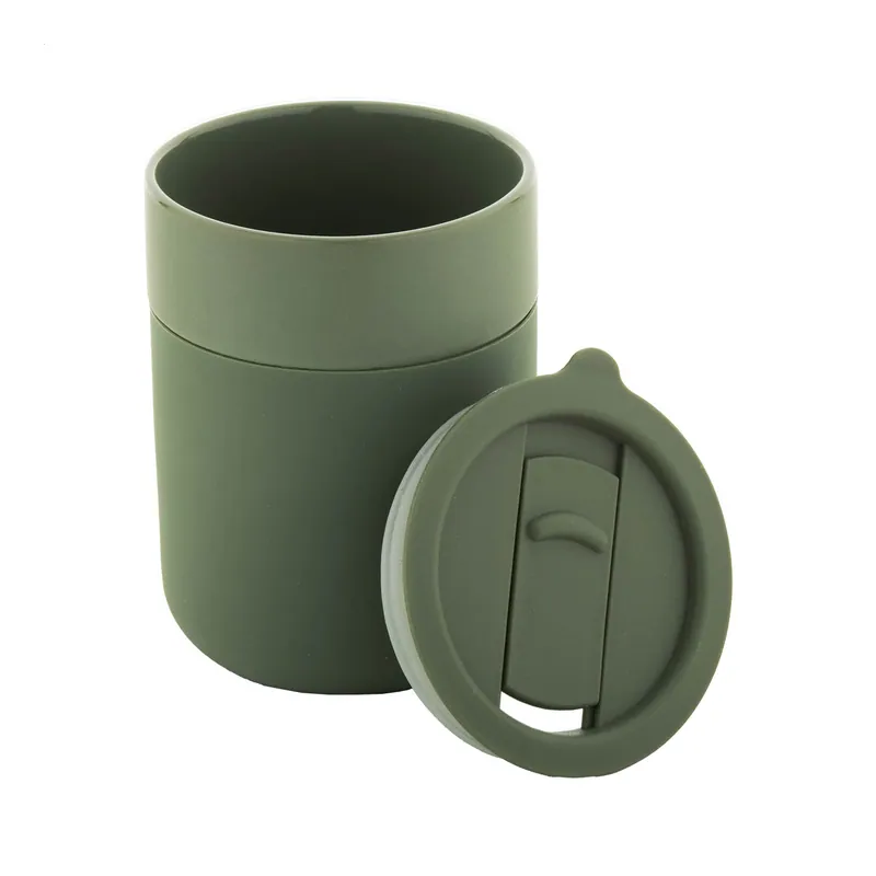 Ametista – Tazza da viaggio in silicone 300 ml, colore Verde