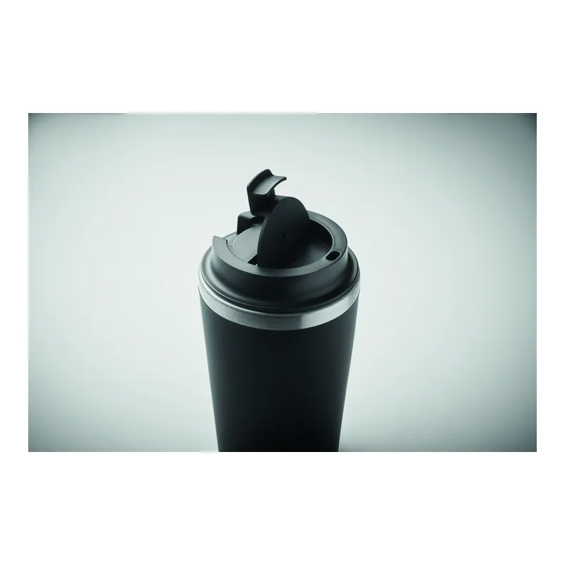 Marmo – Bicchiere riutilizzabile in acciaio inox riciclato 350 ml, colore Nero, vista dettaglio