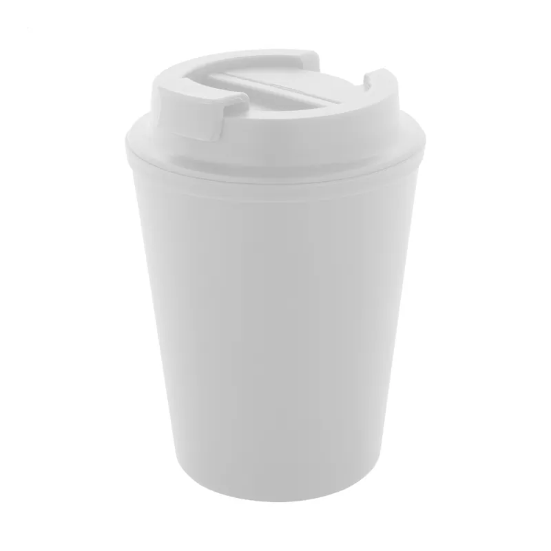Forcella – Bicchiere riutilizzabile in polipropilene 300 ml, colore Bianco, vista fronte