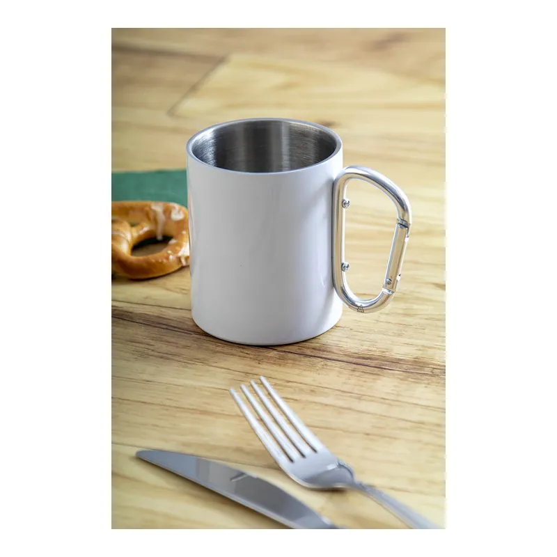 Martin pescatore – Tumbler termico in acciaio inox riciclato 300 ml, colore Bianco