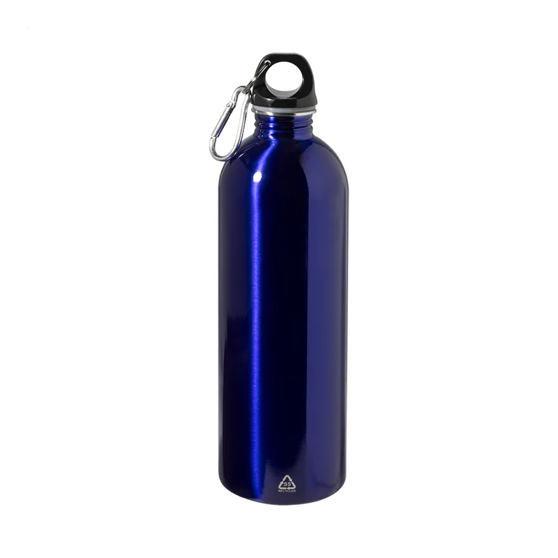 Malachite – Borraccia in acciaio inox riciclato 750 ml, colore Blu, vista fronte