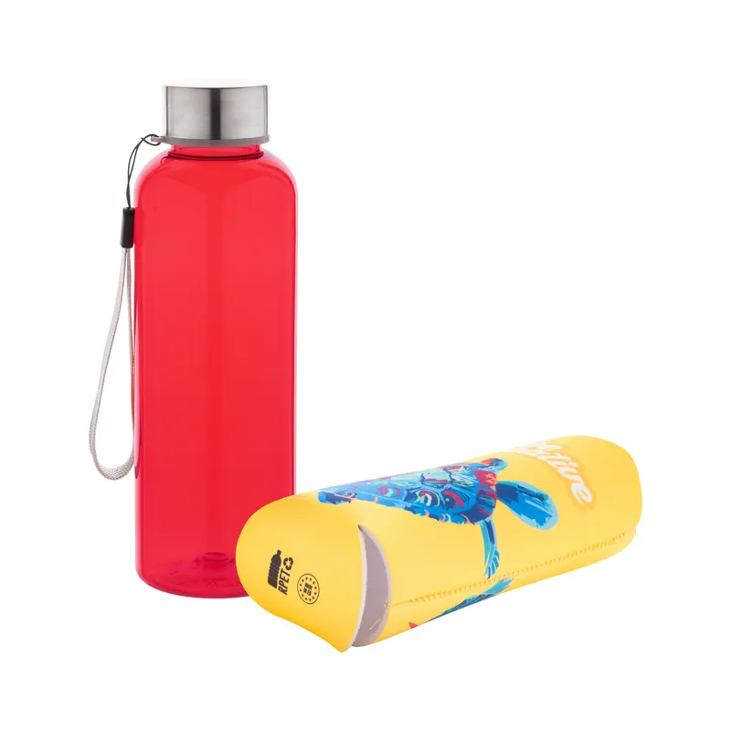 Forra – Borraccia in RPET riciclato 500 ml, colore Rosso / Bianco