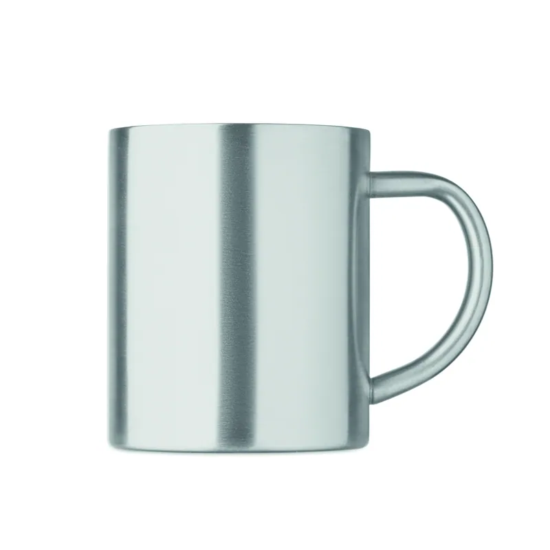 Atollo – Tazza da viaggio in acciaio inox 260 ml, colore Argento Opaco, vista retro