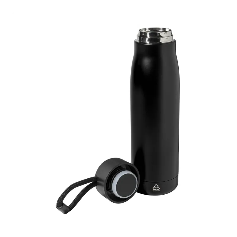 Ansa – Borraccia termica in acciaio inox riciclato 500 ml, colore Nero