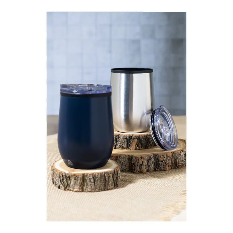 Primula – Tumbler termico in acciaio inox riciclato 350 ml, colore Blu scuro