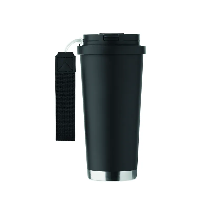 Vetta – Tumbler termico in acciaio inox 500 ml, colore Nero, vista retro
