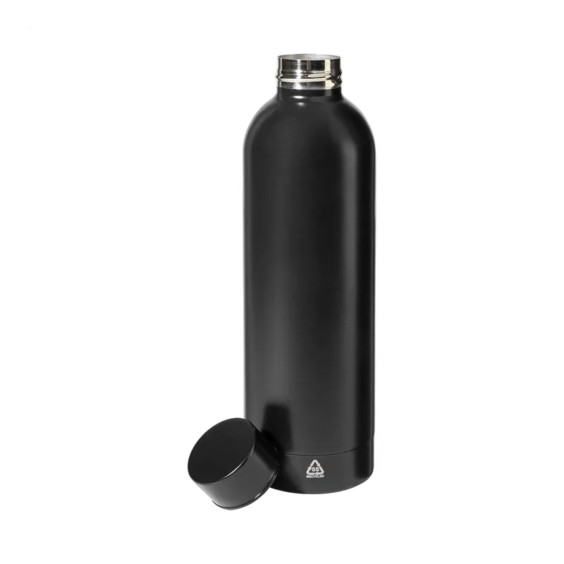 Farfalla – Borraccia in acciaio inox riciclato 800 ml, colore Nero