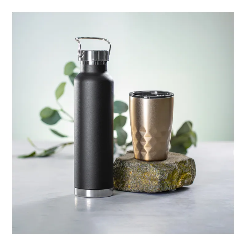 Vaniglia – Borraccia termica in acciaio inox 650 ml, colore Nero