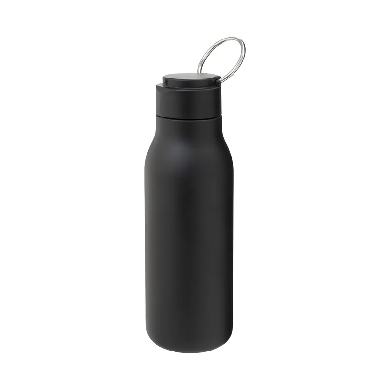 Berillo – Borraccia in acciaio inox 600 ml, colore Nero