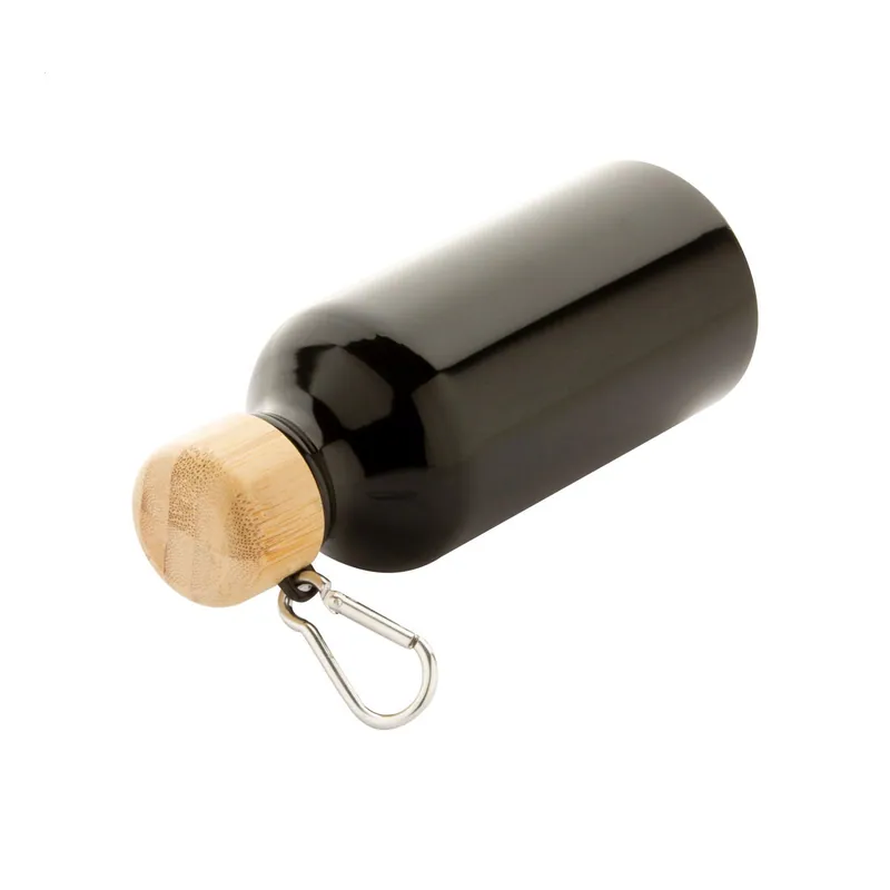 Linfa – Borraccia in alluminio 400 ml, colore Nero