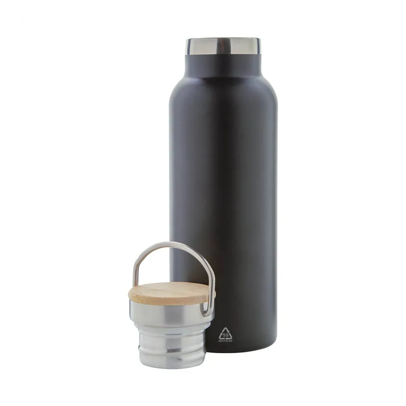 Ritmo – Borraccia termica in acciaio inox riciclato 500 ml, colore Nero