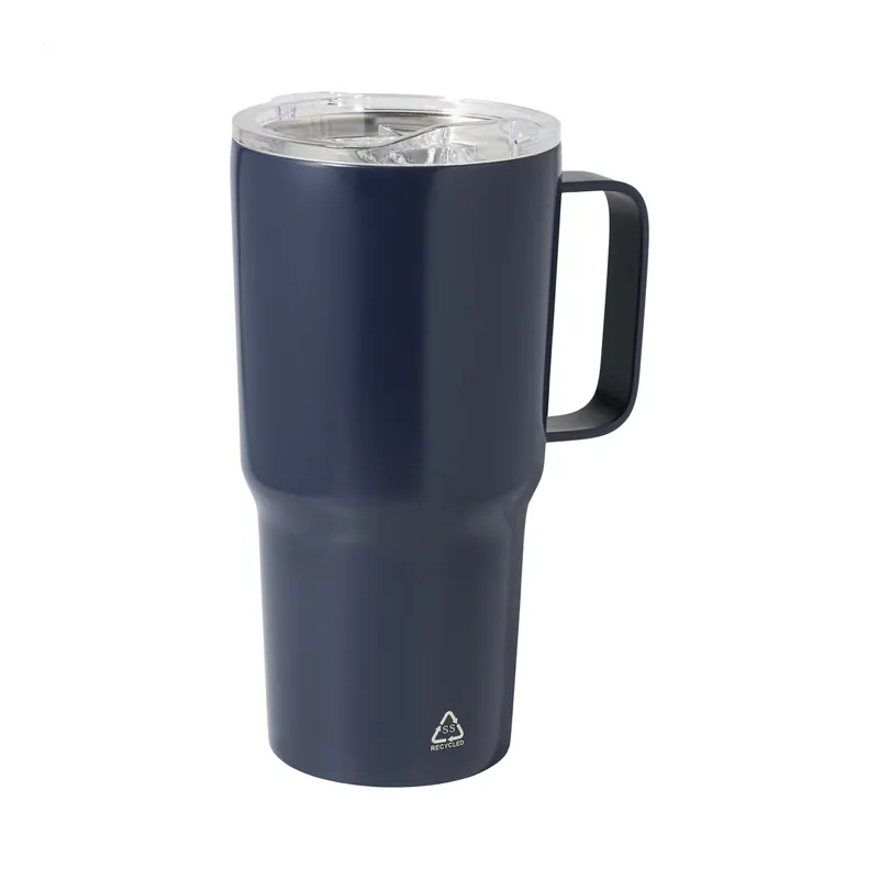 Calma – Tumbler termico in acciaio inox riciclato 600 ml, colore Blu scuro