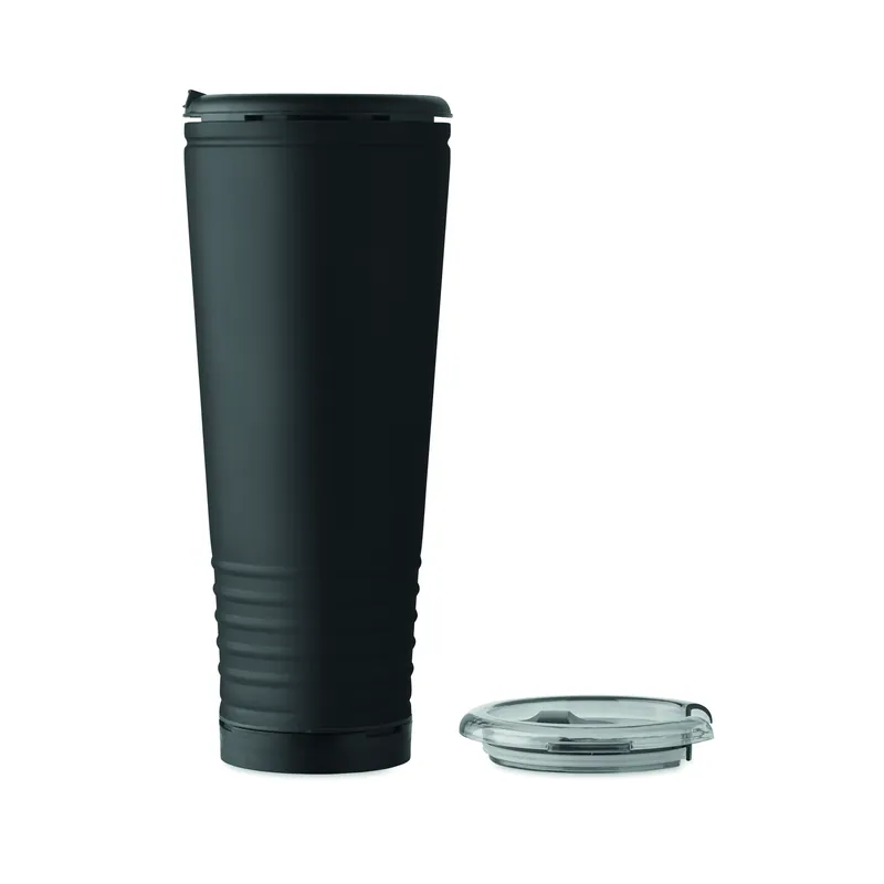Notturno – Bicchiere riutilizzabile in acciaio inox 700 ml, colore Nero, vista retro