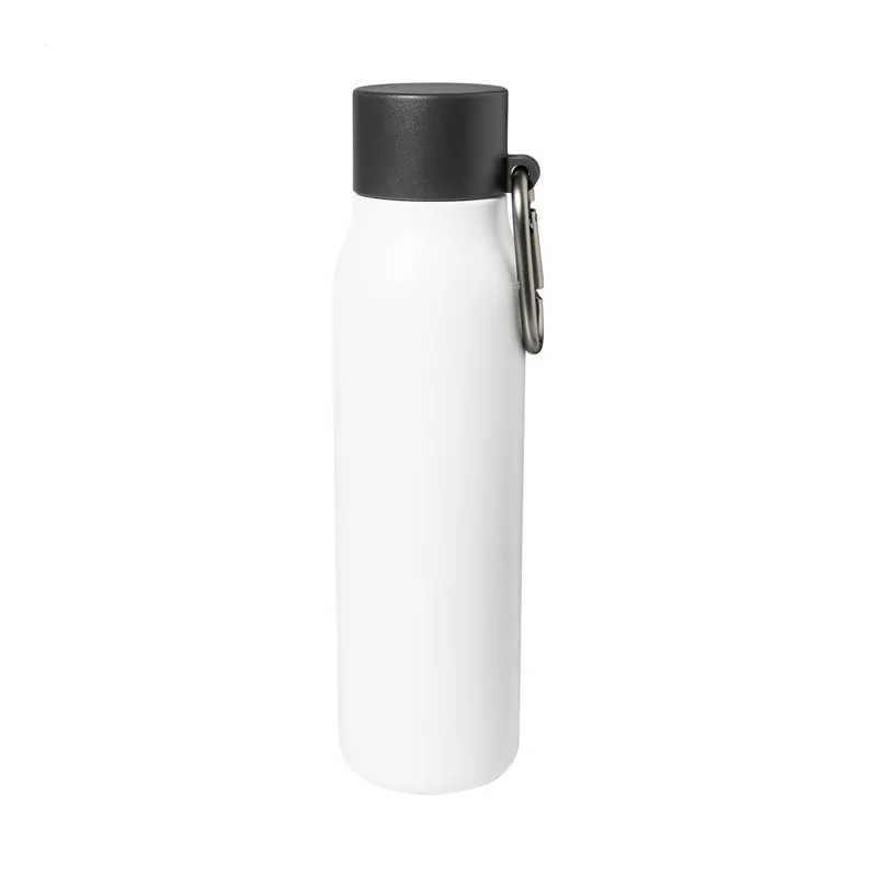 Nespolo – Borraccia termica in acciaio inox riciclato 500 ml, colore Bianco, vista fronte