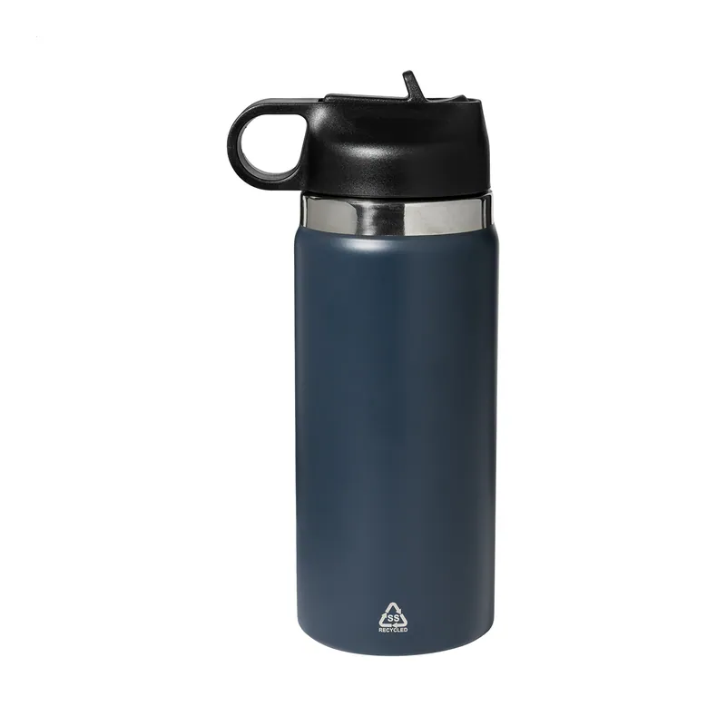 Lavagna – Borraccia termica in acciaio inox riciclato 500 ml, colore Blu scuro, vista dettaglio